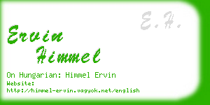 ervin himmel business card